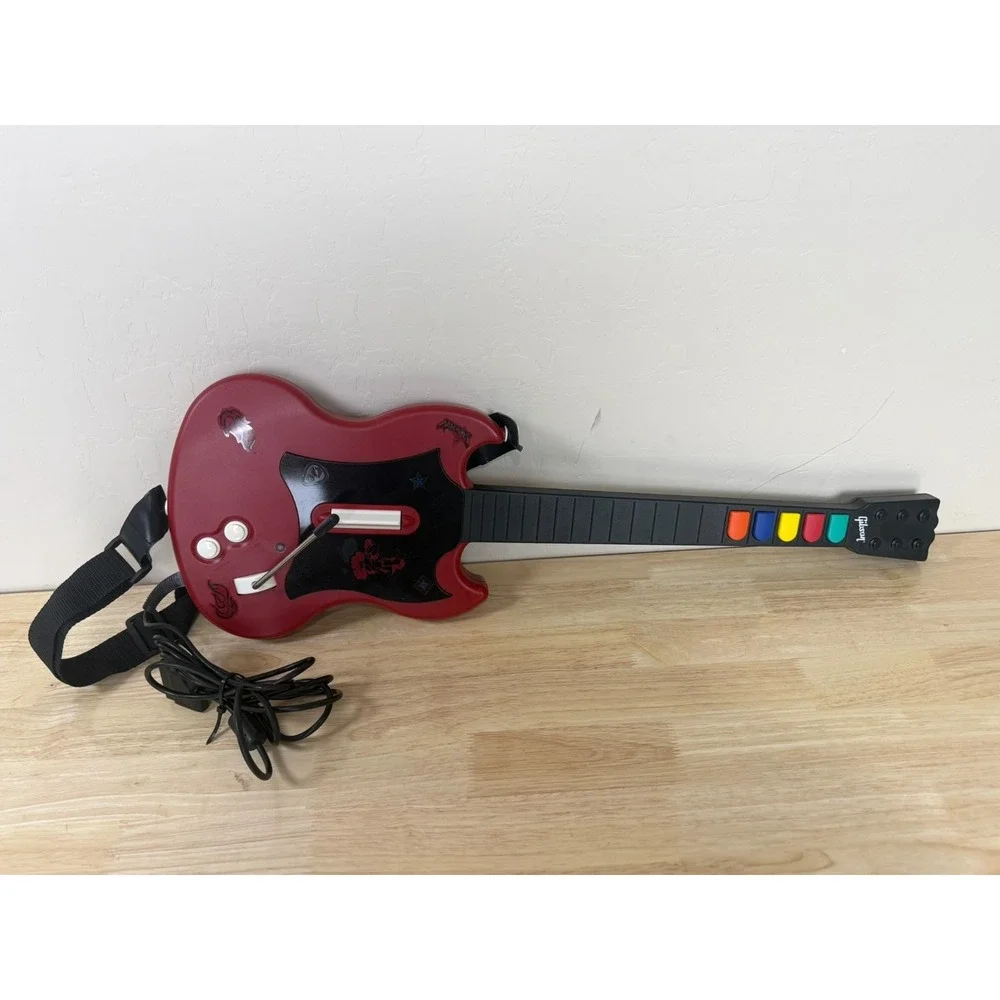 Lot of 2 Guitar Hero Aerosmith PS2 Wired Controllers w/ Original Box - No Game